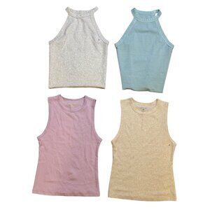 American Eagle Soft Ribbed Racerback Tank Top Pastel Collection M NWT